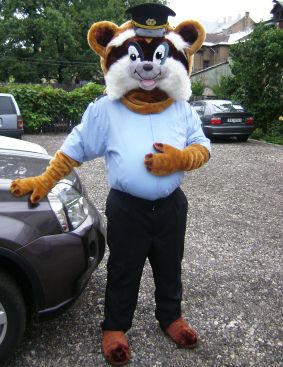 raccoon mascot costume